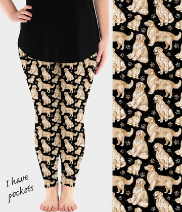 RTS - Golden Retriever Dog Breed Leggings w/ Pockets