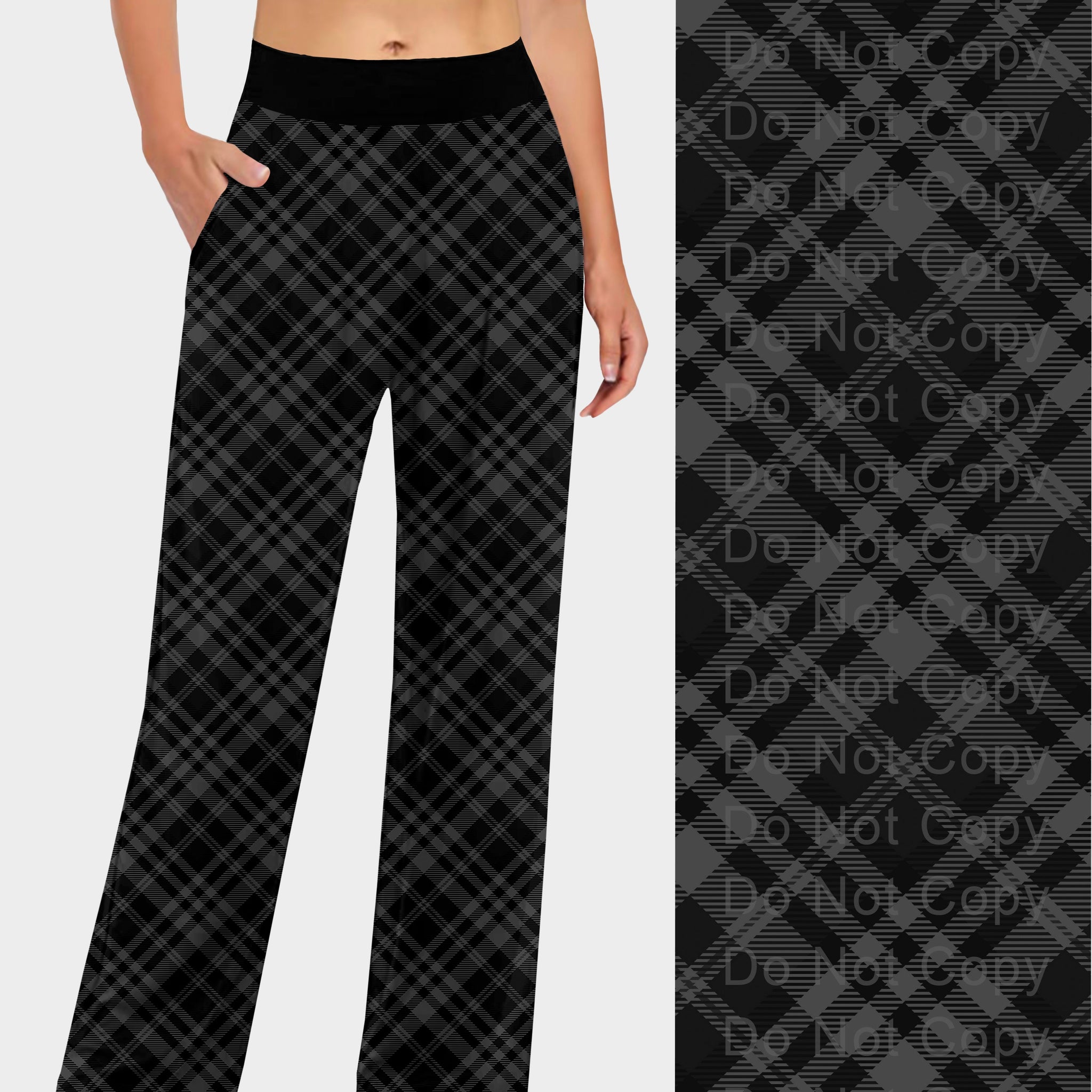 RTS - Gray Plaid Lounge Pants