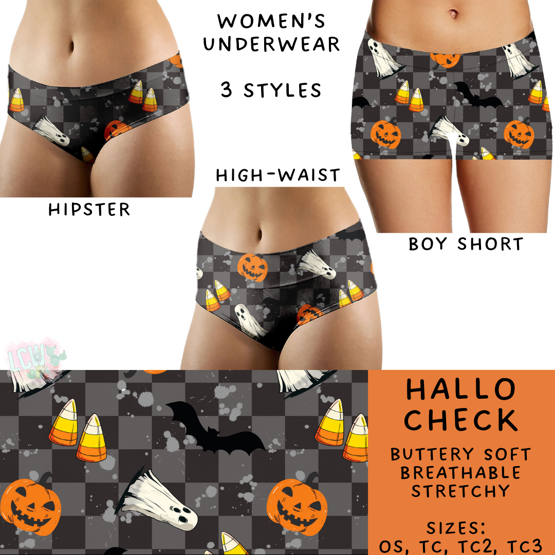 Ready To Ship - Hallo Check Women's Underwear High Waist TC3