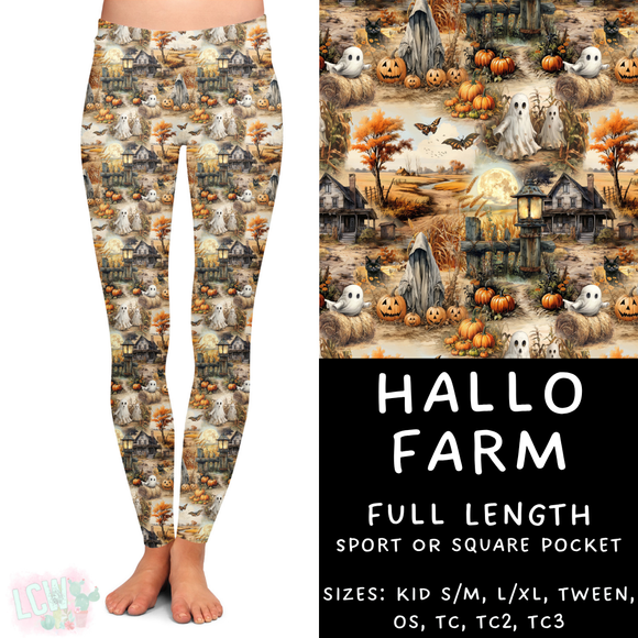Ready To Ship - Hallo Farm Full Length Leggings - Square Pockets OS & TC2