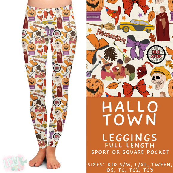 Ready to Ship - Hallo Town Full Length Leggings - Sport Pocket TC & TC2 - Square Pocket OS