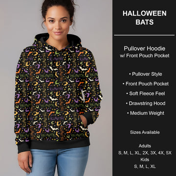 B295 - Preorder Halloween Bats Pullover Hoodie (Closes 6/14. ETA late Aug.)