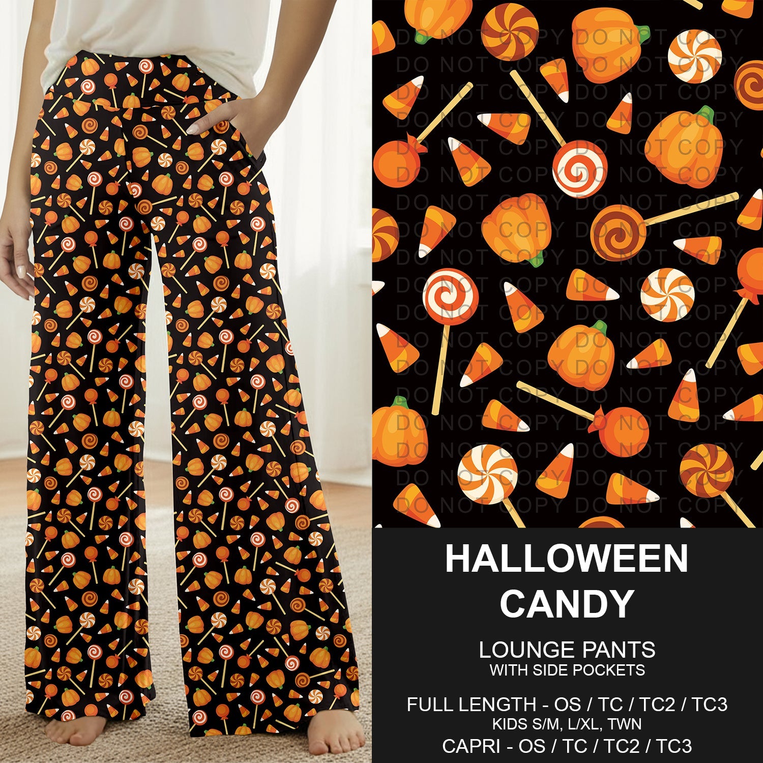 B307 - Preorder Halloween Candy Lounge Pants (Closes 8/02. ETA: early Oct.)
