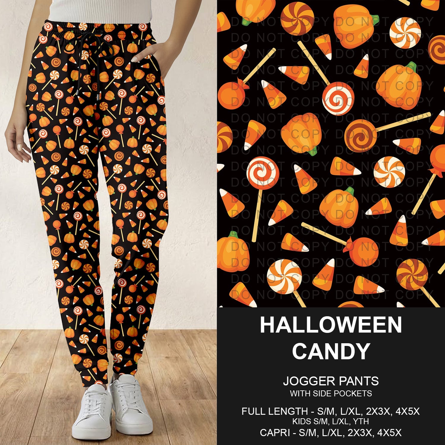 B307 - Preorder Halloween Candy Joggers (Closes 8/02. ETA: early Oct.)