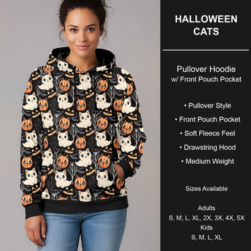 B295 - Preorder Halloween Cats Pullover Hoodie (Closes 6/14. ETA late Aug.)