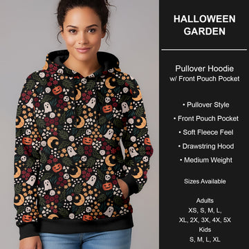 B299 - Preorder Halloween Garden Pullover Hoodie (Closes 7/12. ETA mid Sept.)