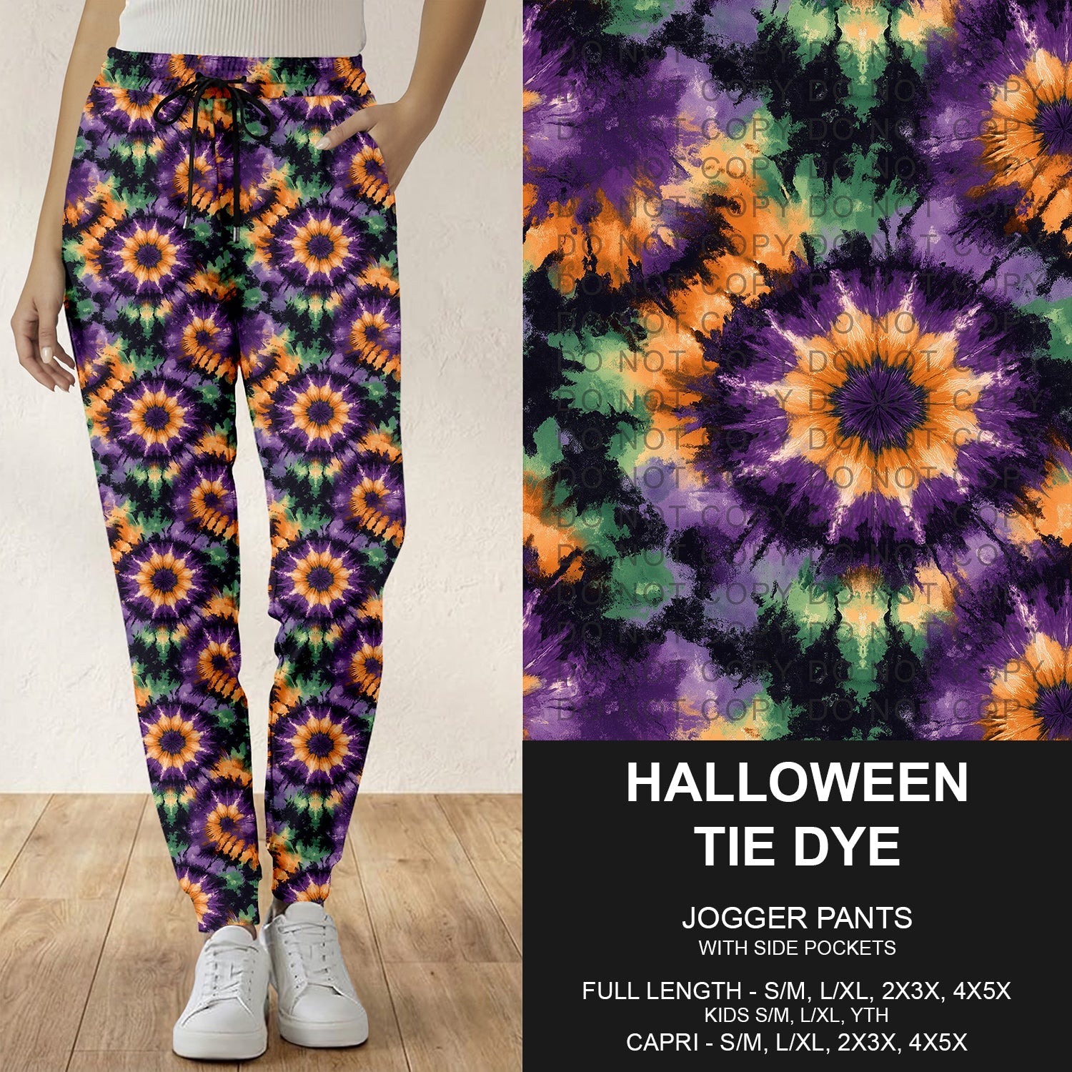 B295 - Preorder Halloween Tie Dye Joggers (Closes 6/14. ETA: late Aug.)