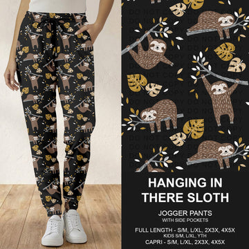 B296 - Preorder Hanging in There Sloth Joggers (Closes 6/21. ETA: late Aug.)