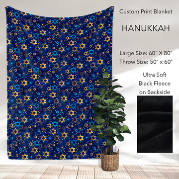 B186 - Pre-Order Hanukkah Fleece Blanket (Closes 10/04. ETA: early Dec)