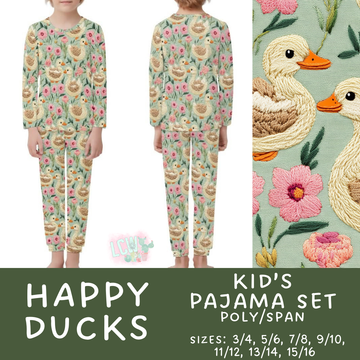 Batch #344 - Family Pajama Party - Closes 5/23 - ETA late July - Happy Ducks Kid's Pajama Sets