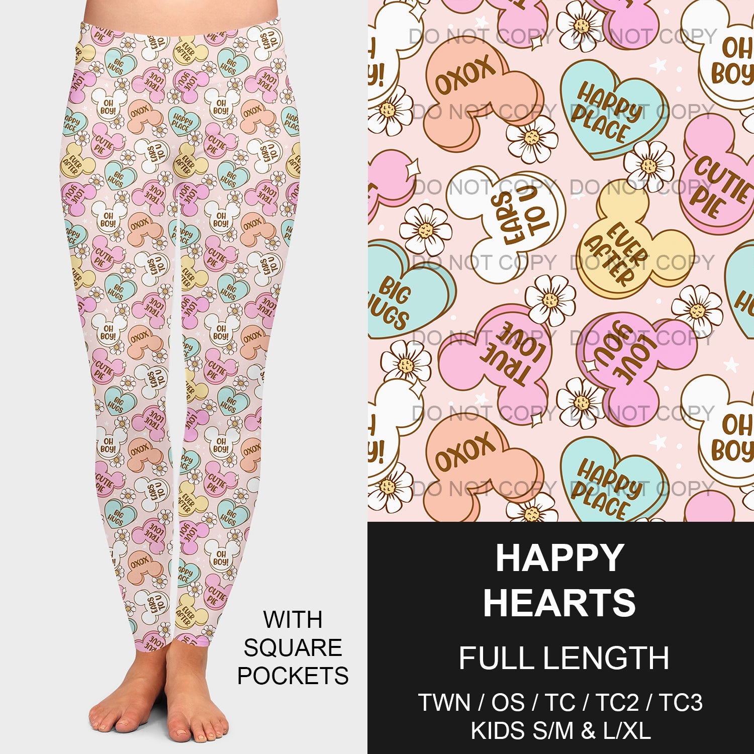 B196 - Preorder Happy Hearts Leggings w/ Pockets (Closes 11/24. ETA late Jan.)