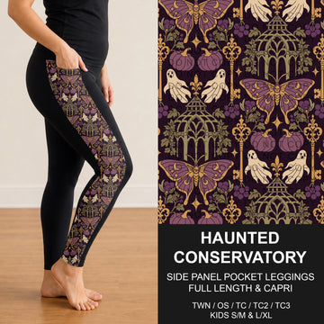 B307 - Preorder Haunted Conservatory Side Panel Pocket Leggings (Closes 8/02. ETA: early Oct.)