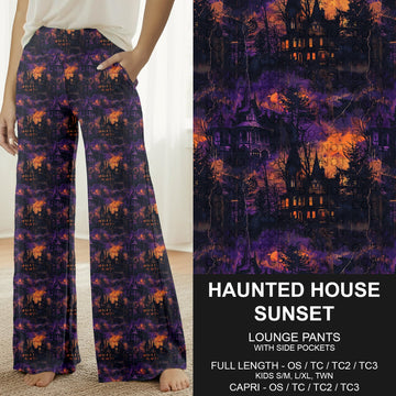 B305 - Preorder Haunted House Sunset Lounge Pants (Closes 8/02. ETA: early Oct.)