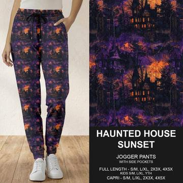 B305 - Preorder Haunted House Sunset Joggers (Closes 8/02. ETA: early Oct.)