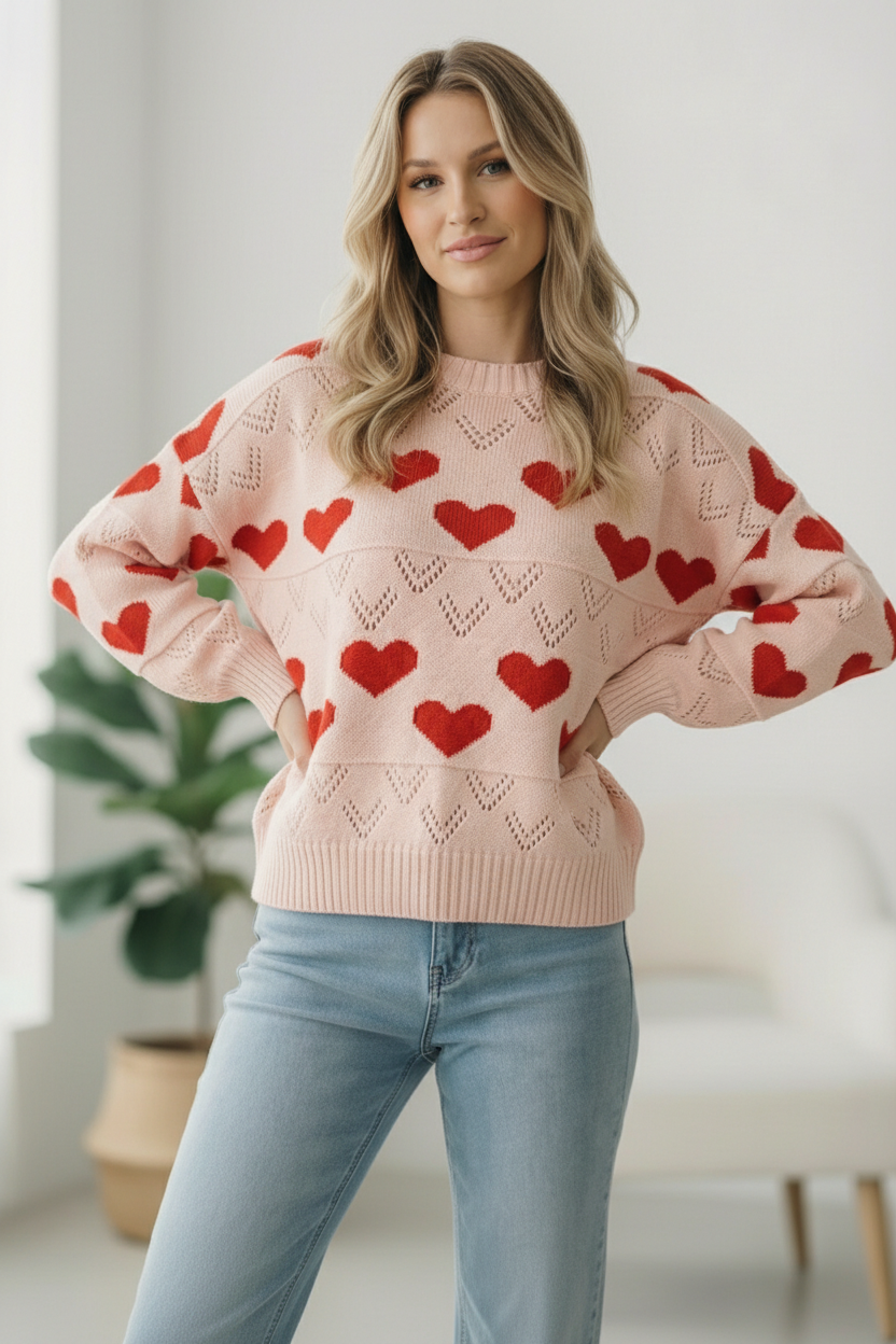 A Love Note Heart Sweater