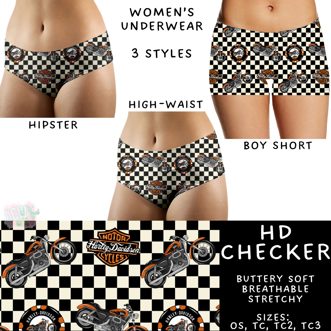 Batch #340 - Comfortable Underwear 4 - Closes 5/16 - ETA early July - HD Checker Women's Underwear