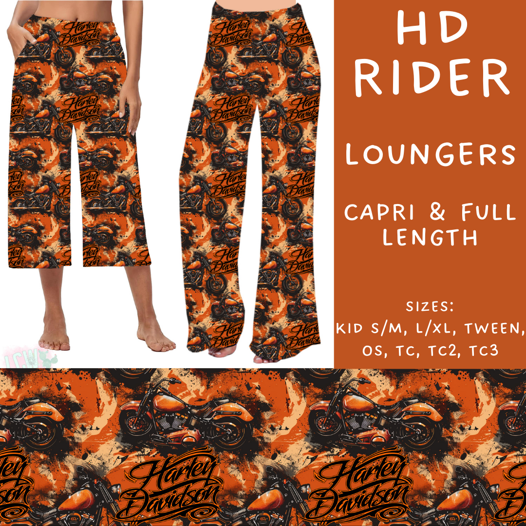 Batch #209 - Fun Run 5 - Closes 10/2 - ETA mid Nov - HD Rider Capri and Full Length Loungers