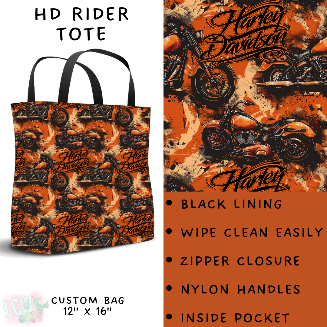 Batch #209 - Fun Run 5 - Closes 10/2 - ETA mid Nov - HD Rider Tote