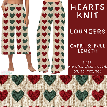 Batch #230 - Christmas Knit - Closes 10/31 - ETA early/mid Dec - Hearts Knit Capri and Full Length Loungers