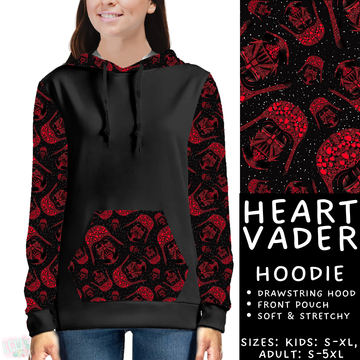 Batch #457 - Magical Character Love Collection - Closes 12/1 - ETA mid Jan - Heart Vader Hoodie