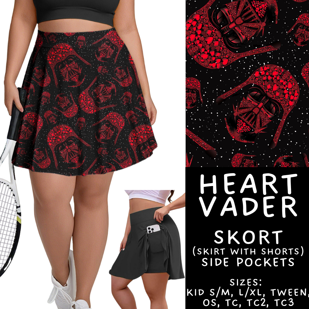 Batch #457 - Magical Character Love Collection - Closes 12/1 - ETA mid Jan - Heart Vader Alien Skort