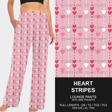 B196 - Preorder Heart Stripes Lounge Pants (Closes 11/24. ETA late Jan.)