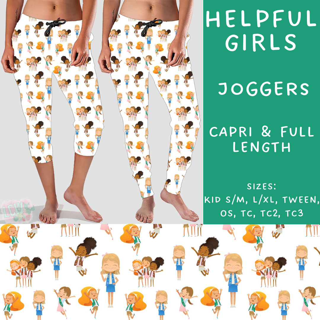 Batch #224 - Cookie Dealer 2 - Closes 10/28 - ETA mid Dec - Helpful Girls Full and Capri Length Joggers