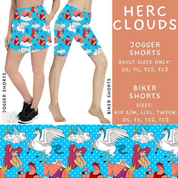 Ready to Ship - Herc Clouds Biker Shorts - TC2