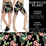 Ready to Ship - Hibiscus Plant Biker Shorts - TC & Jogger Shorts - TC2