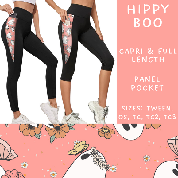 Ready To Ship - Hippy Boo Pocket Full Length Leggings - TC