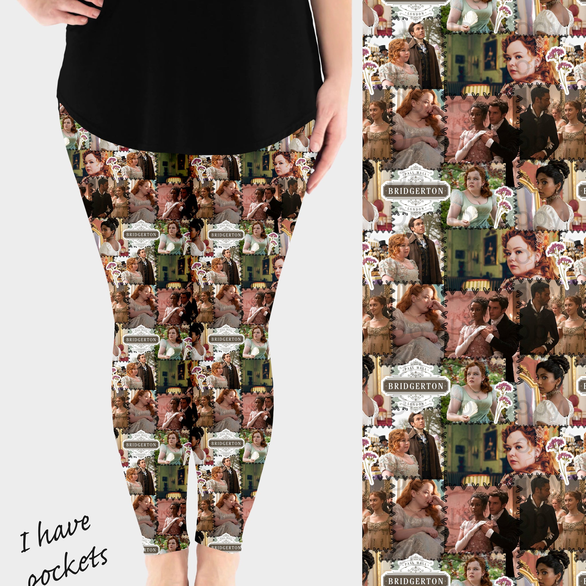 RTS - Historic Romance Leggings w/ Pockets