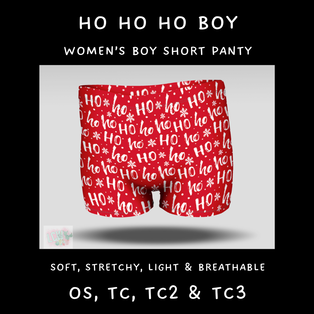 Batch #232 - Christmas Underwear - Closes 10/31 ETA early/mid Dec - Ho Ho Ho Boy Shorts