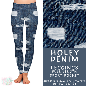 Batch #471 - November Request Run - Closes 1/2 - ETA late Feb - Holey Denim Full Length Leggings