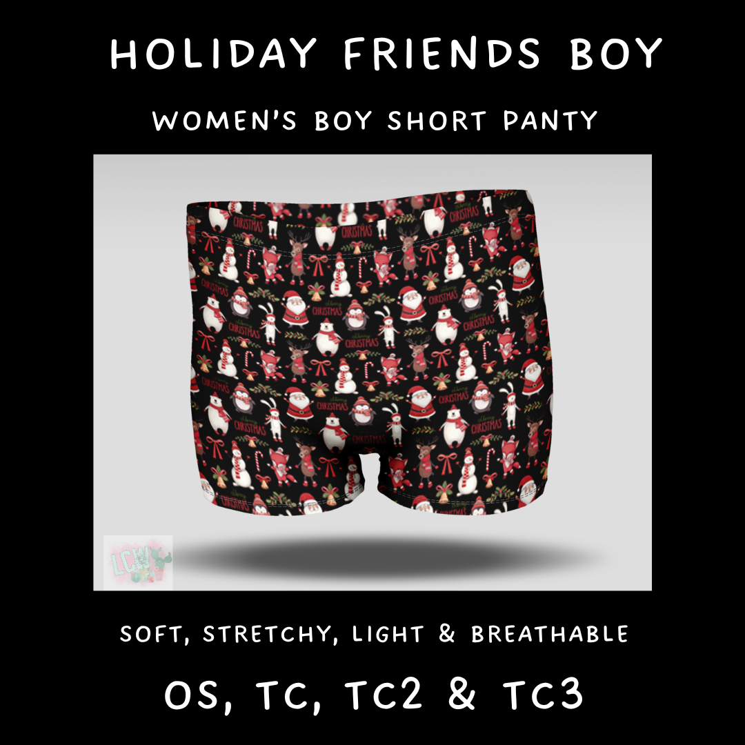 Ready To Ship - Holiday Friends Boy Shorts