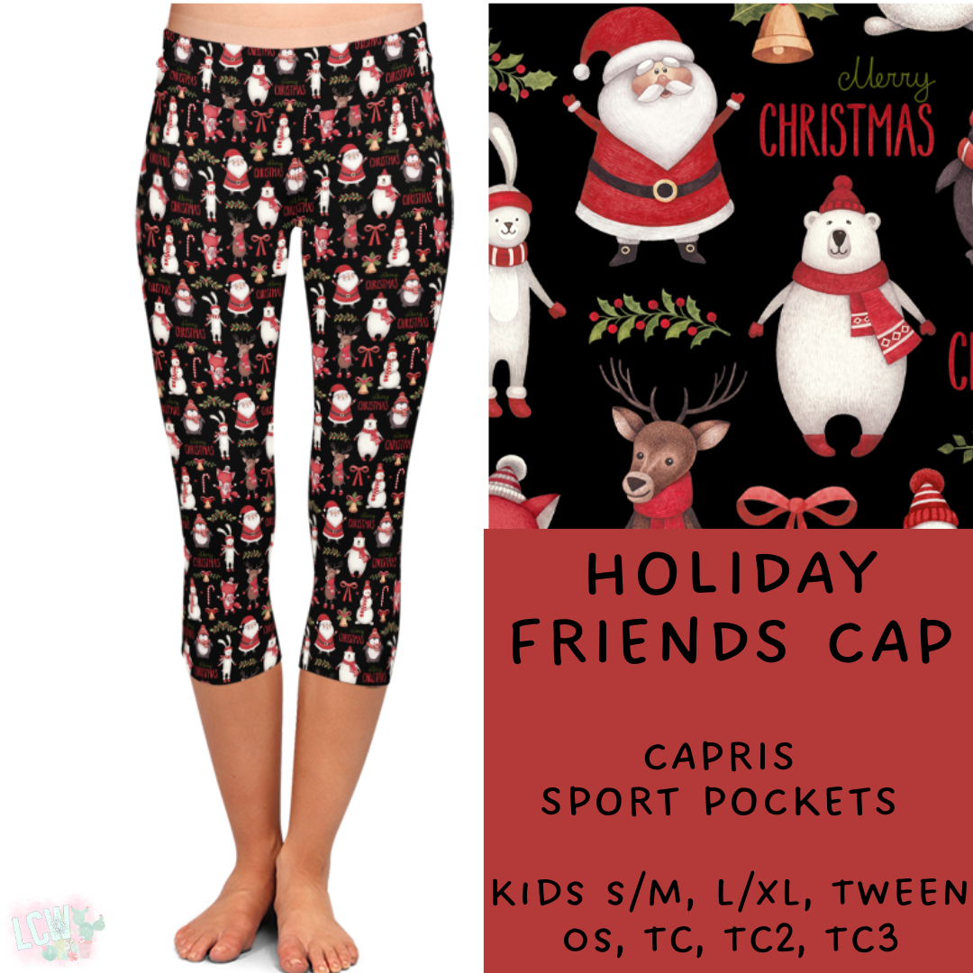 Batch #222 - Comfy Christmas - Closes 10/23 - ETA early Dec- Holiday Friends Full and Capri Length Leggings