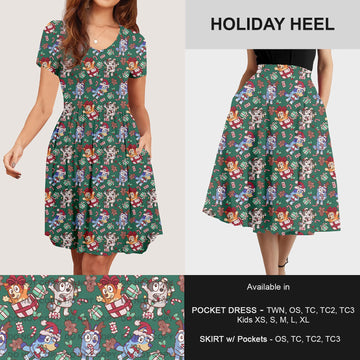 B183 - Preorder Holiday Heel Dress/Skirt with Pockets (Closes 10/02. ETA: early Dec)