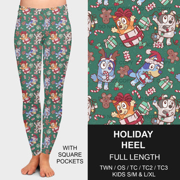 B184 - Preorder Holiday Heel Leggings w/ Pockets (Closes 10/06. ETA early Dec.)