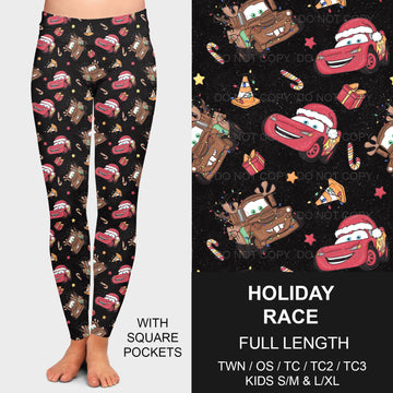 B184 - Preorder Holiday Race Leggings w/ Pockets (Closes 10/06. ETA early Dec.)