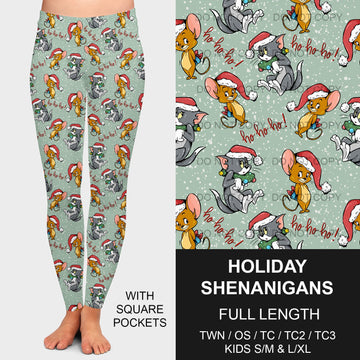 B182 - Preorder Holiday Shenanigans Leggings w/ Pockets (Closes 9/29. ETA late Nov.)