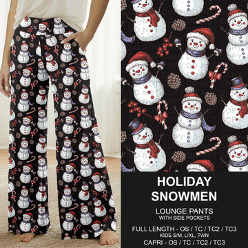B311 - Preorder Holiday Snowmen Lounge Pants (Closes 9/06. ETA: mid Nov.)