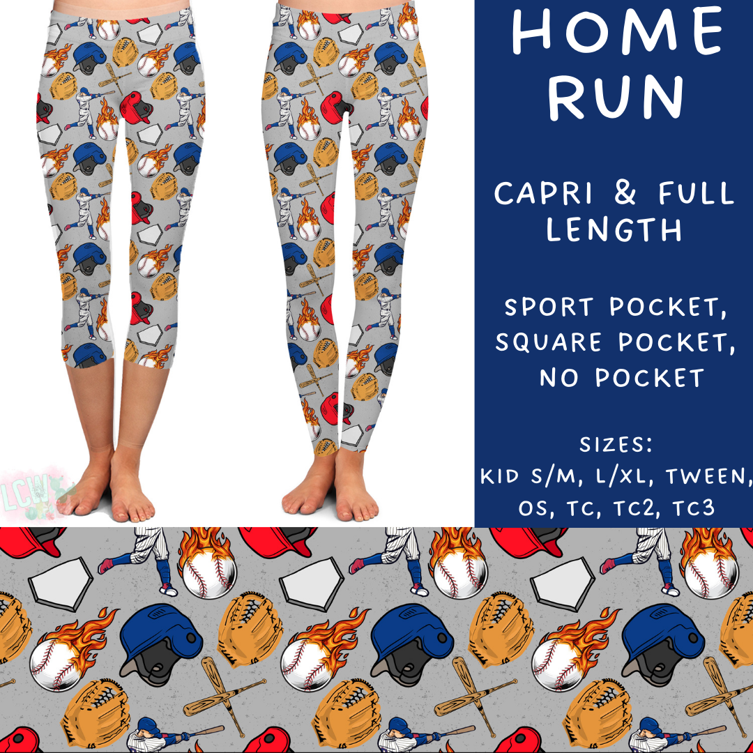 Batch #209 - Fun Run 5 - Closes 10/2 - ETA mid Nov - Home Run Full and Capri Length Leggings