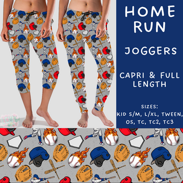 Batch #209 - Fun Run 5 - Closes 10/2 - ETA mid Nov - Home Run Full and Capri Length Joggers