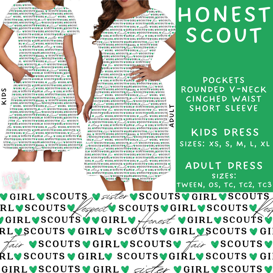 Batch #224 - Cookie Dealer 2 - Closes 10/28 - ETA mid Dec - Honest Scout Adult & Kids Dresses