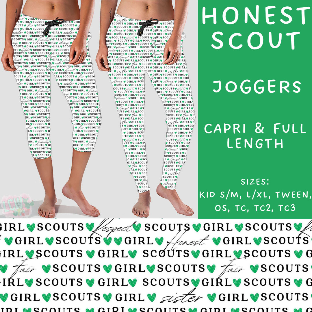 Batch #224 - Cookie Dealer 2 - Closes 10/28 - ETA mid Dec - Honest Scout Full and Capri Length Joggers