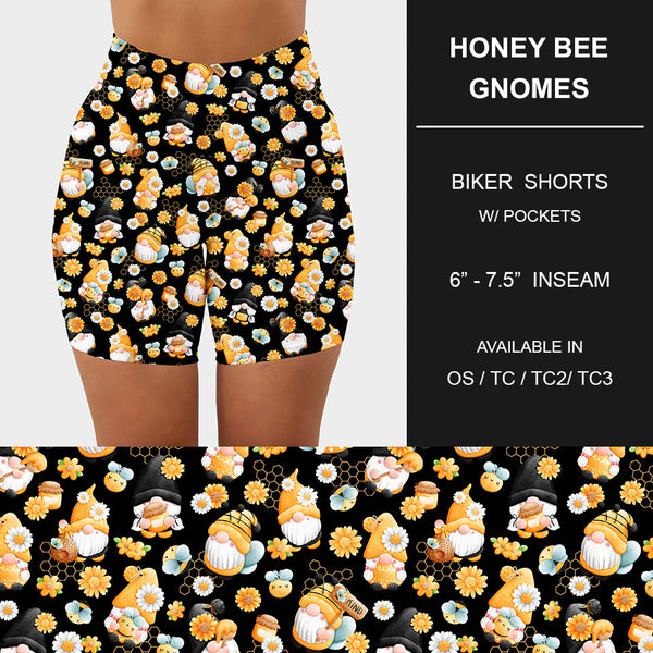RTS - Honey Bee Gnomes Biker Shorts