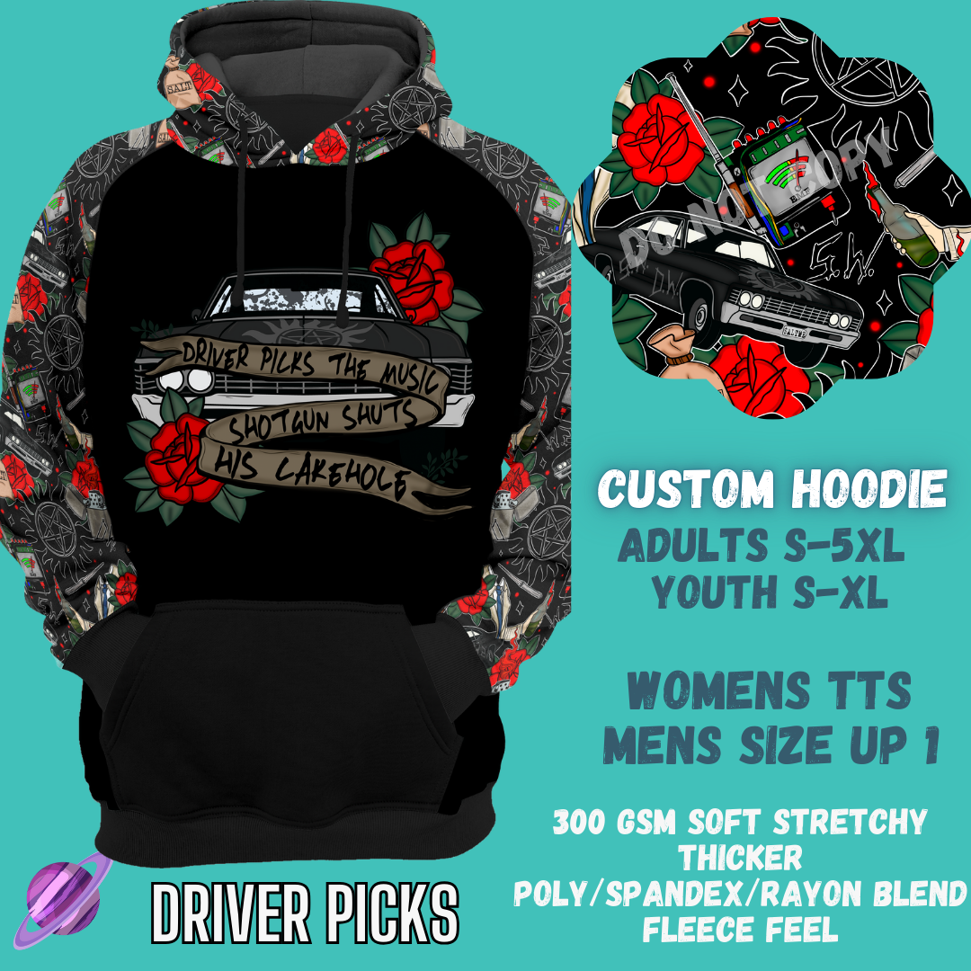 DRIVER PICKS - CUSTOM DESIGNED HOODIE RUN PREORDER CLOSING 9/27