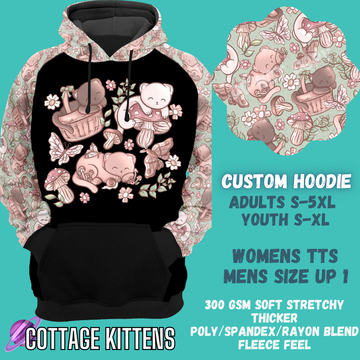 COTTAGE KITTENS - CUSTOM DESIGNED HOODIE RUN PREORDER CLOSING 9/27