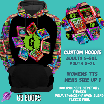 GB BOOKS - CUSTOM DESIGNED HOODIE RUN PREORDER CLOSING 9/27