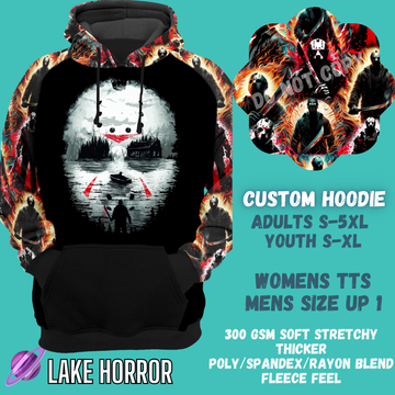 LAKE HORROR - CUSTOM DESIGNED HOODIE RUN PREORDER CLOSING 9/27