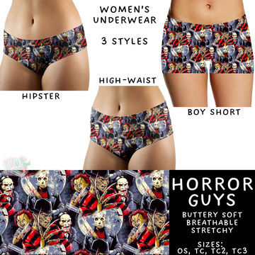 Batch #340 - Comfortable Underwear 4 - Closes 5/16 - ETA early July - Horror Guys Women's Underwear